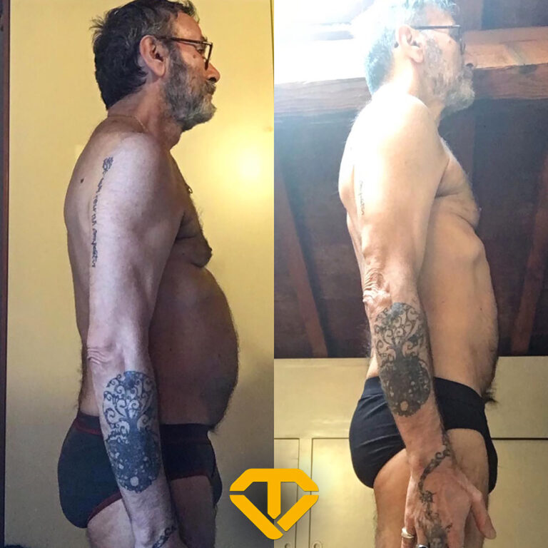 Luciano (-10 kg) in 3 mesi a 66 anni con allenamento da casa